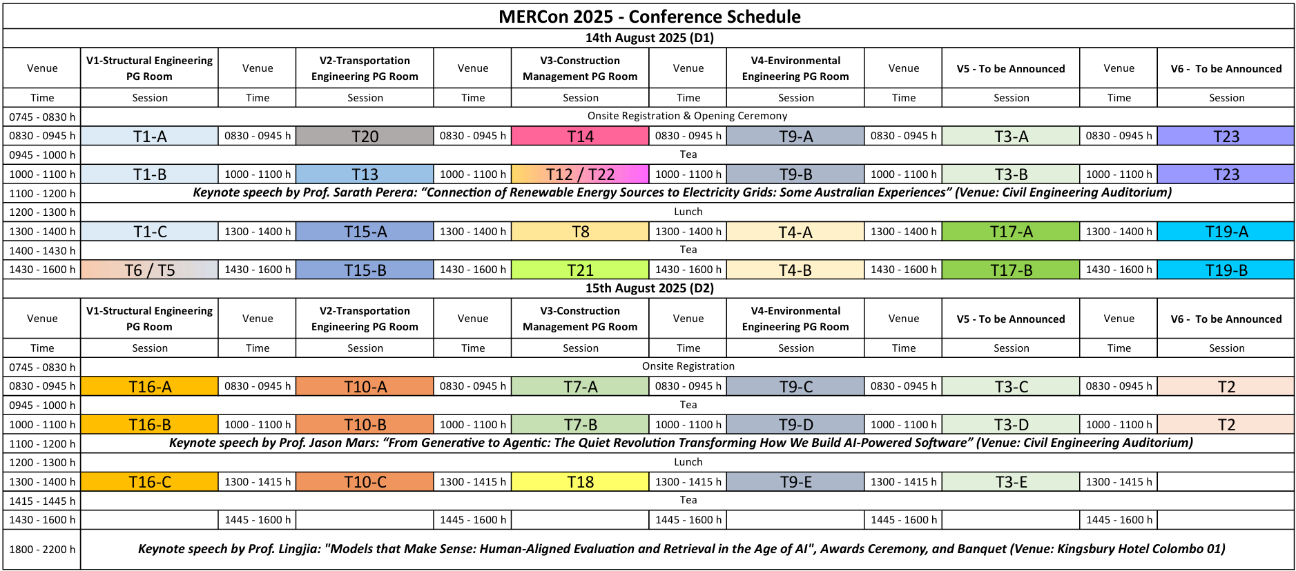 Conference Schedule